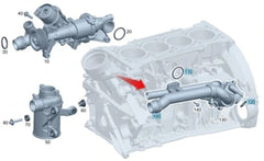 Coolant Thermostat Assembly 2742003300 2742000615 For MERCEDES-BENZ C-CLASS W205 & E-CLASS W212 W213 Tag-E-06
