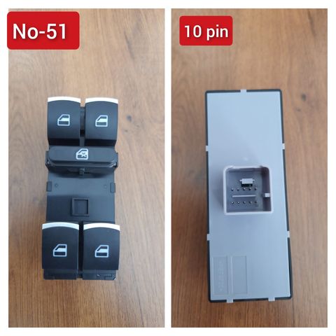 Audi Power Window Switch Black 10-pin 5ND959857 Tag-SW-51