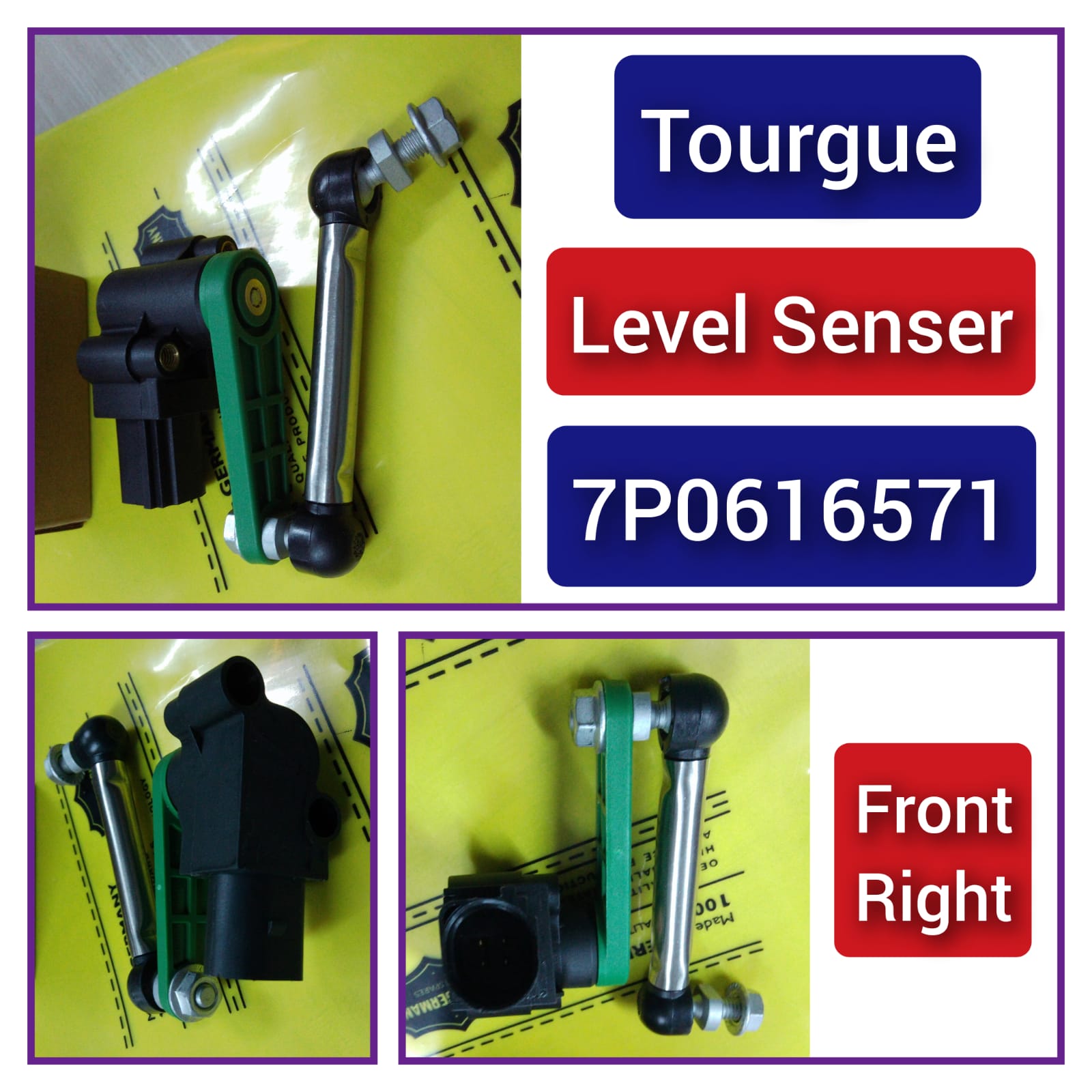 Air Suspension Height Level Sensor 7P0616571  Compatible With VW TOUAREG (7P5, 7P6)