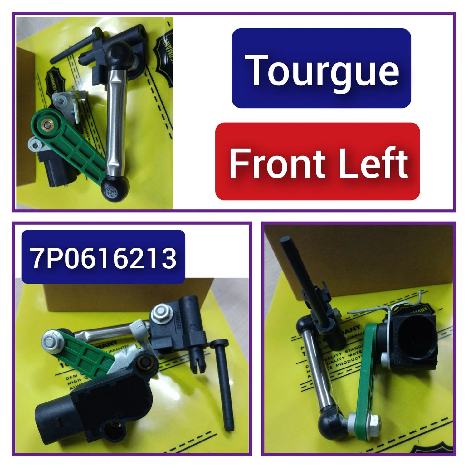 Front Left  Headlight Level Sensor 7P0616213 Compatible With VW TOUAREG (7P5, 7P6)