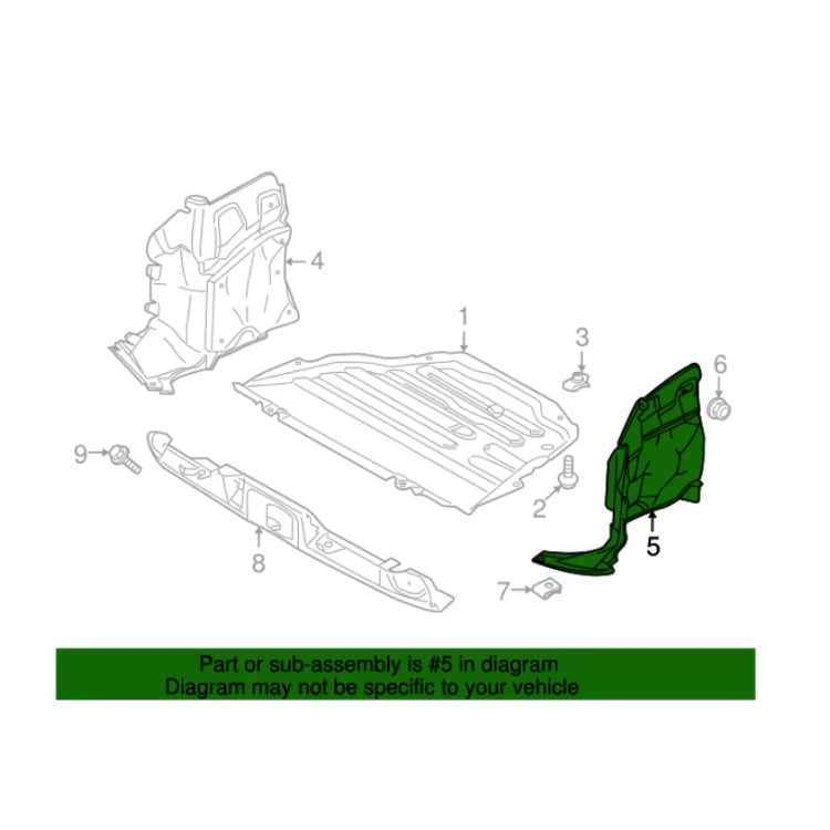 Engine Sheild Right LR002316 & Left LR002318 Compatible With Land Rover 2/ Free Lander 2 - L359 (2009-2015) Tag No. 3 & 4