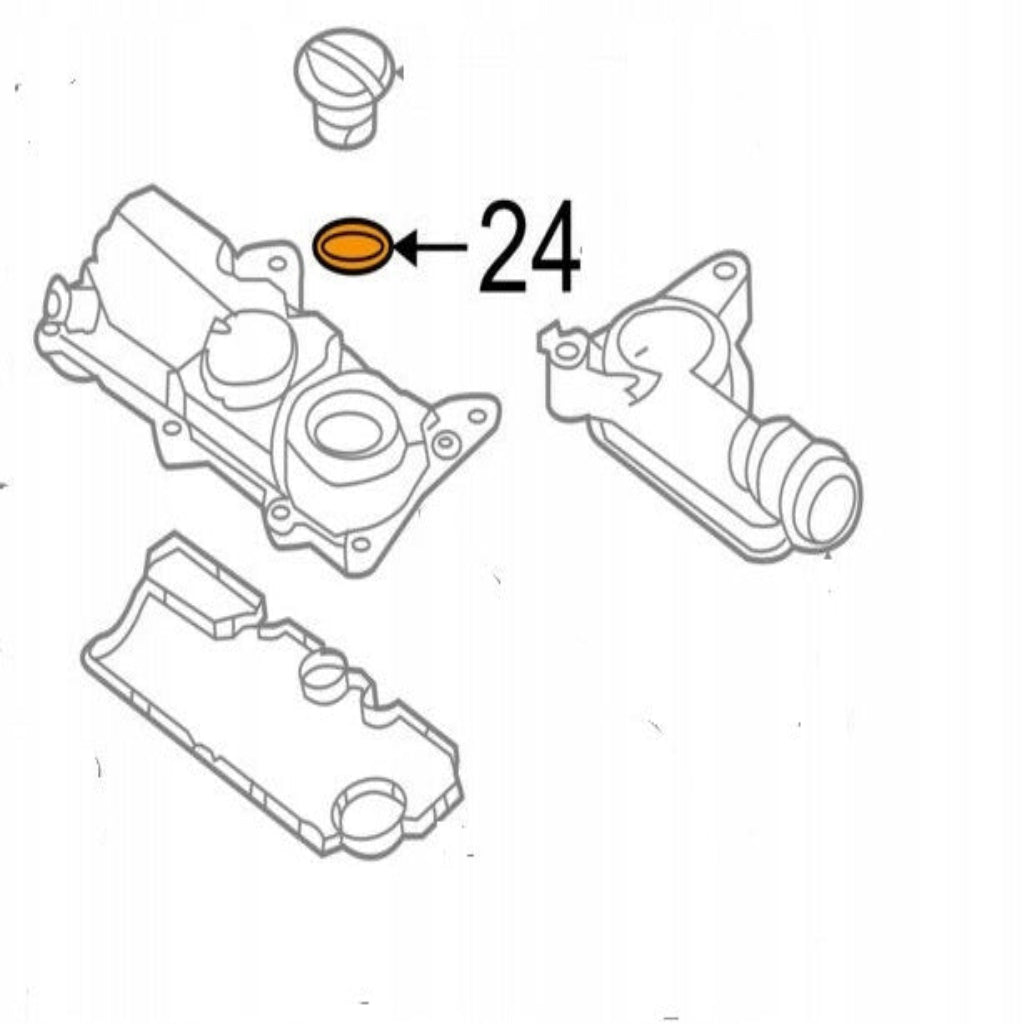 Oil Cooler cap 30677740 Compatible With VOLVO  VOLVO XC60 II (246) & VOLVO XC90 I (275)