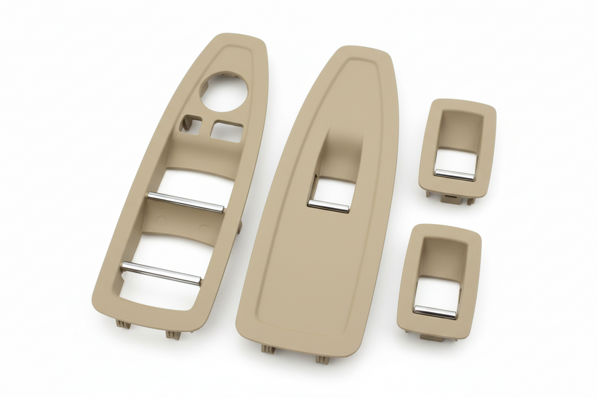 Beige Front Armrest With Window Switch Cover Panel Set 51417289347 51417283836 61319241648 Compatible With BMW 3 Series F30 2011-2019