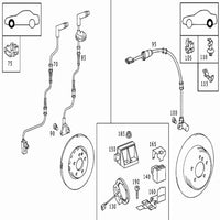 Rear Right ABS Wheel Speed Sensor 1725400717 A1725400717 Compatible With MERCEDES-BENZ SLC (R172) SLK (R172)