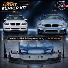 A To Z Compatible With BMW 3 Series E90 (2005-2008) Front Bumper Upgrade Convert To M Sport M4 Body Kit Bumper E90-035 Gc CC-9166 (Shipping Cost Not Included In Price)