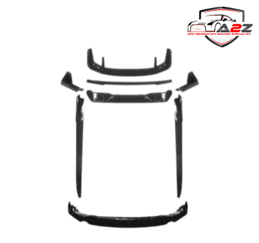A To Z Compatible With BMW X7 G07 Lci 2023+ M Sport Mp M Performance Mt M Tech Bumper Upgrade Convert To X5m Aero Black Samurai Body Kit Diffuser Exhaust Front Lip Spoiler Splitter Gc CC-9355 (Shipping Cost Not Included In Price)