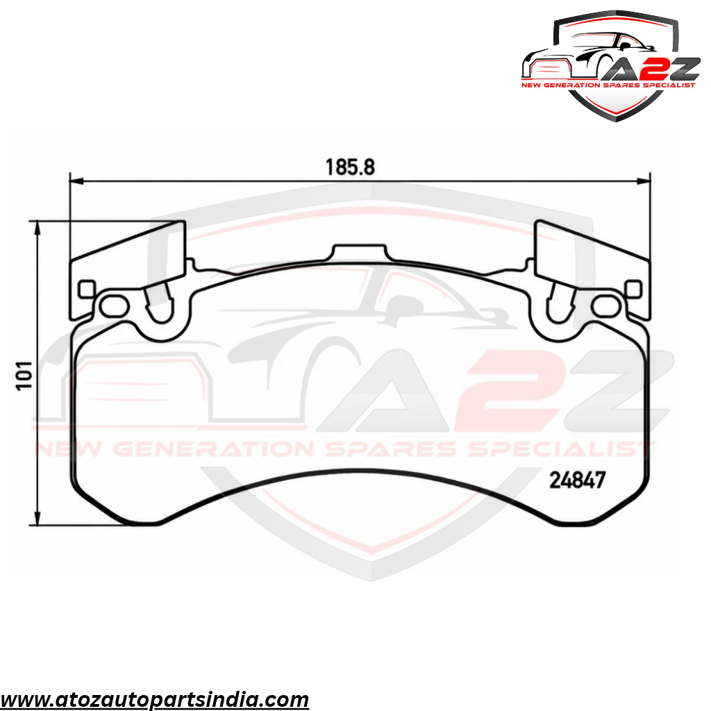 Front Brake Pad 4H0698151Q 2484701 P85136 Compatible With AUDI A6 C7 (4G2, 4GC) | A6 / S6 & A6 C7 Avant (4G5, 4GD) | A6 / S6 & A8 D4