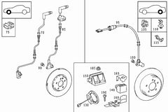 Rear Right ABS Wheel Speed Sensor 1725400717 Compatible With MERCEDES-BENZ SLC (R172) SLK (R172)