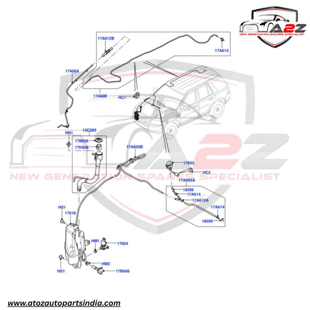 Window screen Washer Pump LR002306 Compatible With LAND ROVER FREELANDER 2 (L359) | LR2