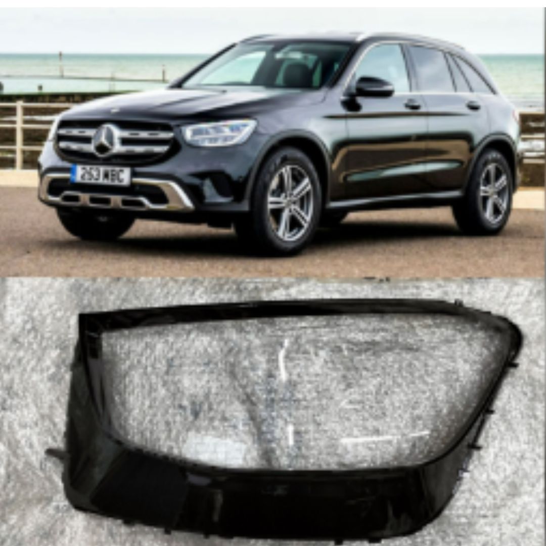 Car Front Headlight Lens Cover Transparent Lamp Shade Headlamp Shell Cover compatible for Benz = 253 (2019-22).