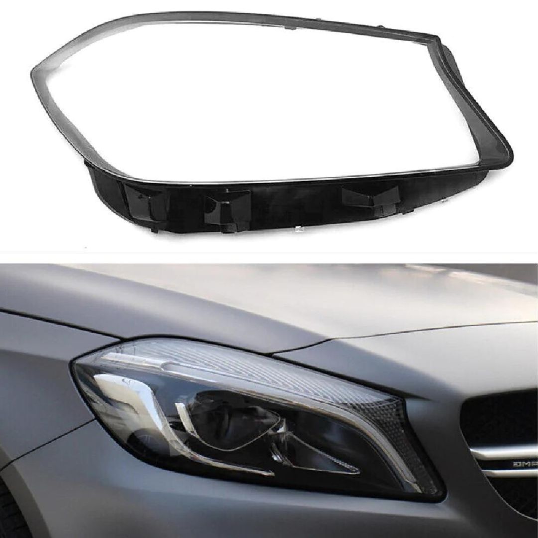 Car Front Headlight Lens Cover Headlight Shell Cover Transparent Lamp Shade Headlamp Shell Cover compatible for Mercedes-Benz A-Class (W176) 2016 - 2018.