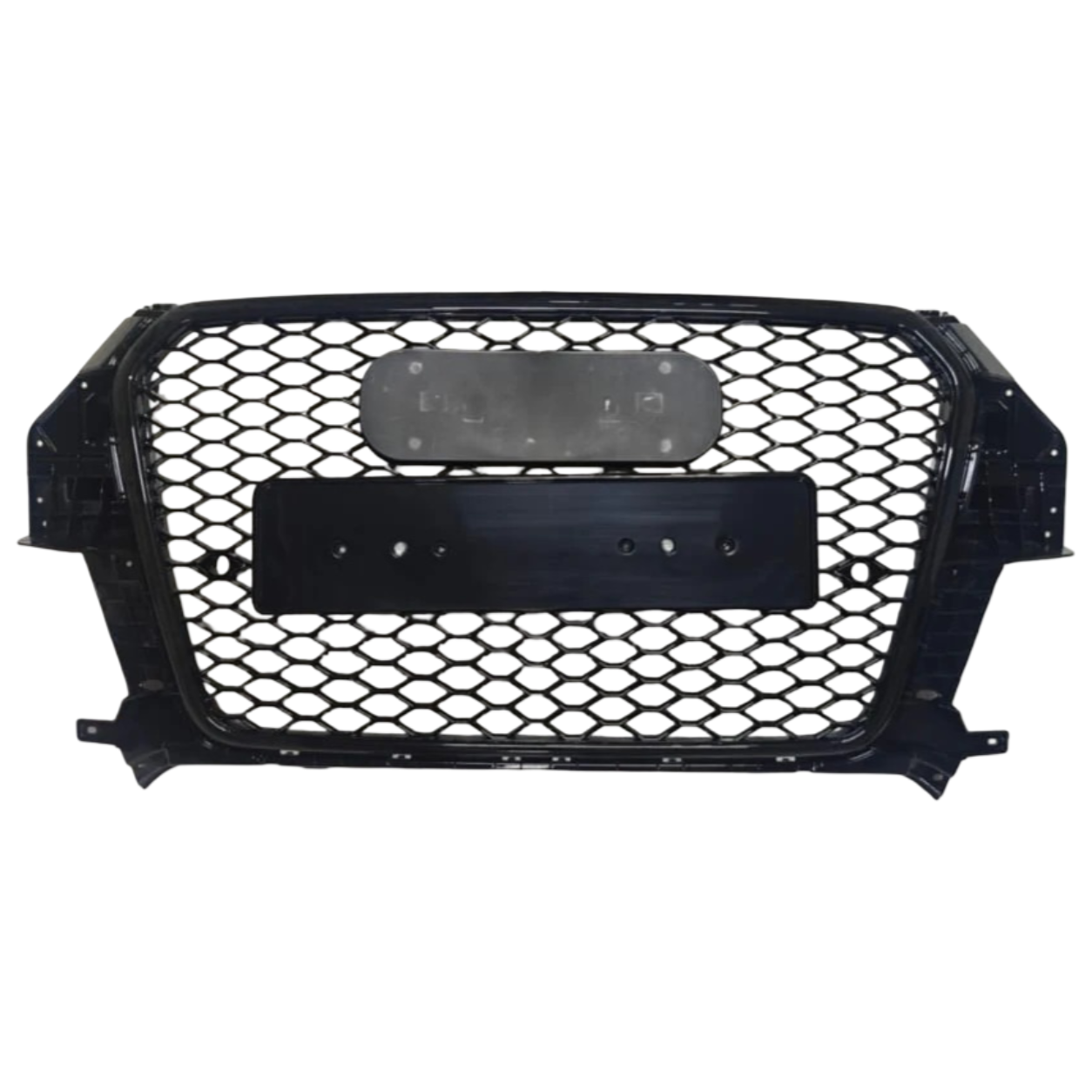 RSQ3 Full Black Honeycomb Show Grill Compatible With Audi Q3(2011-2015) RSQ3 Black Chrome Tag No.127