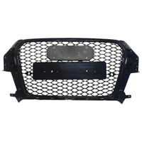 RSQ3 Full Black Honeycomb Show Grill Compatible With Audi Q3(2011-2015) RSQ3 Black Chrome Tag No.127