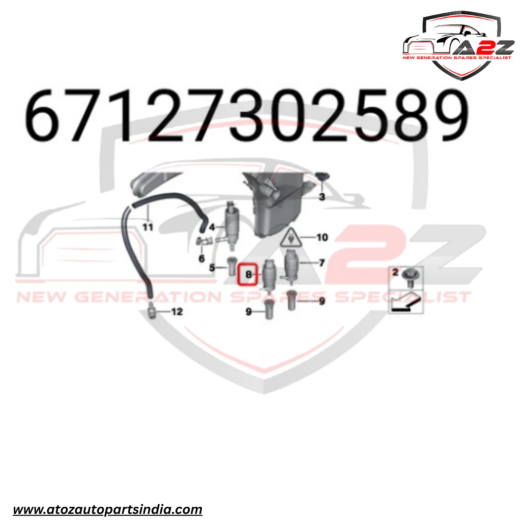 Wiper Washer Pump Motor 2318660121  Compatible With  MERCEDES-BENZ A-CLASS Saloon (V177) & CLA Coupe (C117) & S-CLASS (W222, V222, X222)