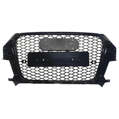 RSQ3 Full Black Honeycomb Show Grill Compatible With Audi Q3(2011-2015) RSQ3 Black Chrome Tag No.127