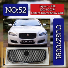 Outer Chrome Show Grill CUS270081 Compatible With Jaguar XJL (2016-2019) Tag No.52