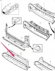 Radiator Support Lower Air Duct 31323114  Compatible With VOLVO V40 (2013-2019)
