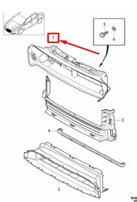 Radiator Support Upper Air Duct  31294094 Compatible With VOLVO V40 (2013-2019)