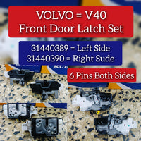 Front Door Latch Left 31440389 Right 31440390 Compatible With VOLVO V40 Cross Country (2012-19) (526) & V40 Hatchback (525)