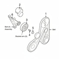 Multi Rib Belt 6DPK1825 30731811 31251250 Compatible With VOLVO XC90 I (275) (CONTINENTAL)