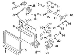 Engine Coolant Thermostat Water Inlet Assembly 31293699 Compatible With VOLVO S80