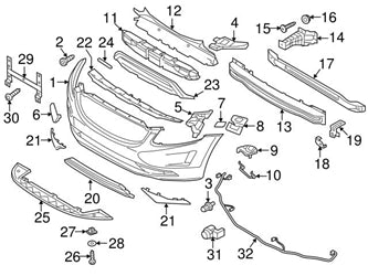 Front Bumper Lower Grill 31323775 Compatible With VOLVO XC60 II (246) (2014-2017) Tag No.208
