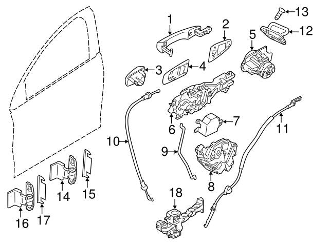 Front Door Latch 31349858 Compatible With VOLVO S60 II (134) & XC60 I SUV (156)