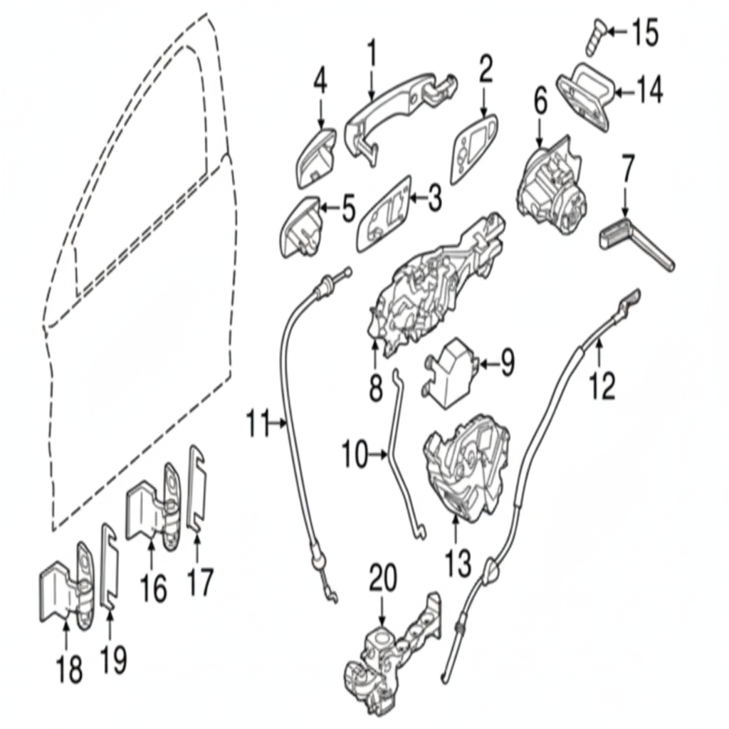 Front Right Door Lock Latch Actuator 31349861 Compatible With VOLVO S60 II (134) & S60 II Cross Country (134) (2011-18)