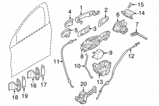 Front Right Door Lock Latch Actuator 31349861 Compatible With VOLVO S60 II (134) & S60 II Cross Country (134) (2011-18)