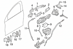 Front Right Door Lock Latch Actuator 31349861 Compatible With VOLVO S60 II (134) & S60 II Cross Country (134) (2011-18)