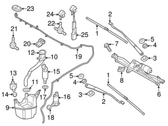Headlight Washer Pump 31416483 Compatible With VOLVO S60 II (134) & S60 II Cross Country (134)