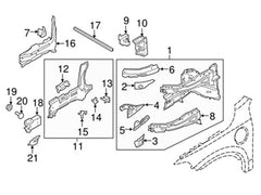Front Bumper Member Brackets Set Left 31420295 Right 31420296 Compatible With VOLVO XC90 I (275) Tag No.2652