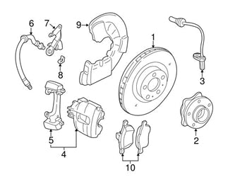 Front Left ABS Wheel Speed Sensor 30682479 30773737 31423607 8634237 Compatible With VOLVO XC90 I (275)