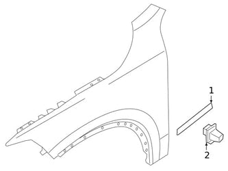 Fender Trim Left 31447625 Right 31447626 Compatible With VOLVO S90L & S90 [2017-2025]