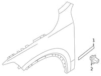 Fender Trim Left 31447625 & Right 31447626 Compatible With VOLVO S90L & S90 [2017-2025]