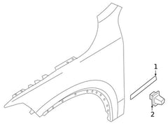 Fender Trim Left 31447625 & Right 31447626 Compatible With VOLVO S90L & S90 [2017-2025]
