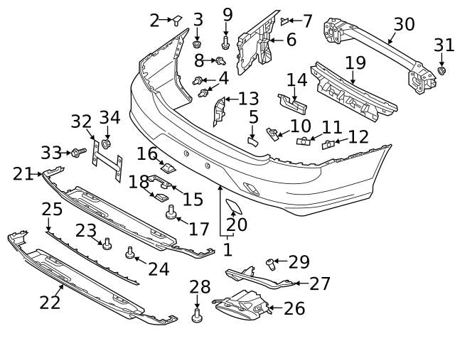 Rear Bumper Bracket Left 31455996 Right 31455997 Compatible With VOLVO S90 (2017-2020) Tag No.2807