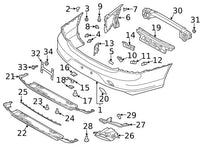 Rear Bumper Bracket Left 31455996 Right 31455997 Compatible With VOLVO S90 (2017-2020) Tag No.2807
