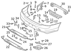 Rear Bumper Bracket Left 31455996 Right 31455997 Compatible With VOLVO S90 Tag No.2807