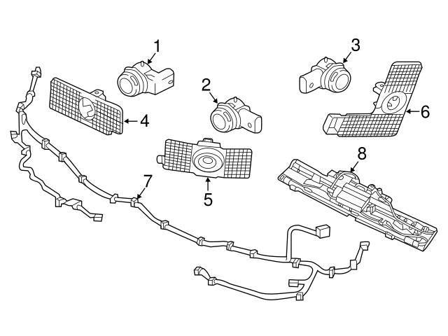 Parking Distance Control Sensors 31471048 Compatible With  VOLVO V90 & XC90 Tag-PS-25