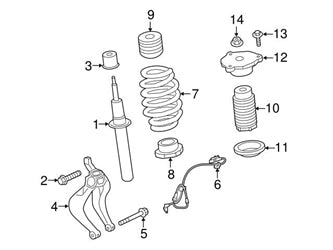 Front Left Air Suspension  Shock Absorber Strut 31476797 31658442 Compatible With VOLVO S90 & V90
