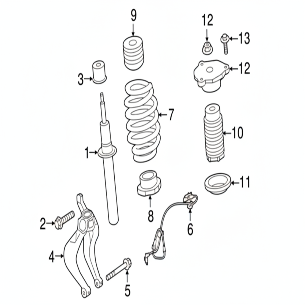 Front Left Air Suspension  Shock Absorber Strut 31476797 31658442 Compatible With VOLVO S90 & V90 (2017-25)