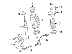 Front Left Air Suspension  Shock Absorber Strut 31476797 31658442 Compatible With VOLVO S90 & V90