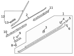 Side Skirt Bracket Left 31488446 Right 31488447 Compatible With VOLVO - S90 Tag No.2811
