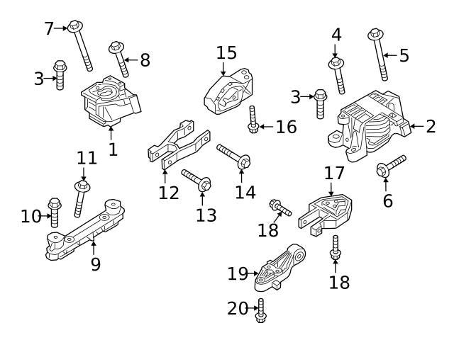 Engine Mounting 32137250 Compatible With VOLVO XC40 (536)