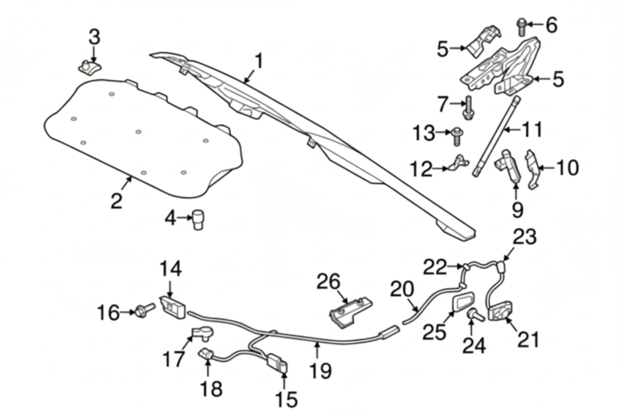 Bonnet Latch Left 32219545A & Right 32226109A Compatible With Volvo S90 (2017-2022)