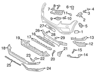 Front Bumper Lower Grill 31353373 Compatible With VOLVO XC90 II (256) Tag No.210