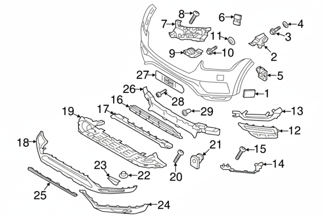 Front Bumper Lower Grill 31353373 Compatible With VOLVO XC90 II (256) (2016-2022) Tag No.209