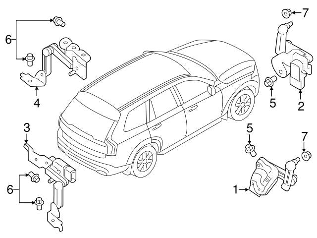 Front Right Headlight Level Sensor 31360329 Compatible With Volvo XC60 & S90 & XC90