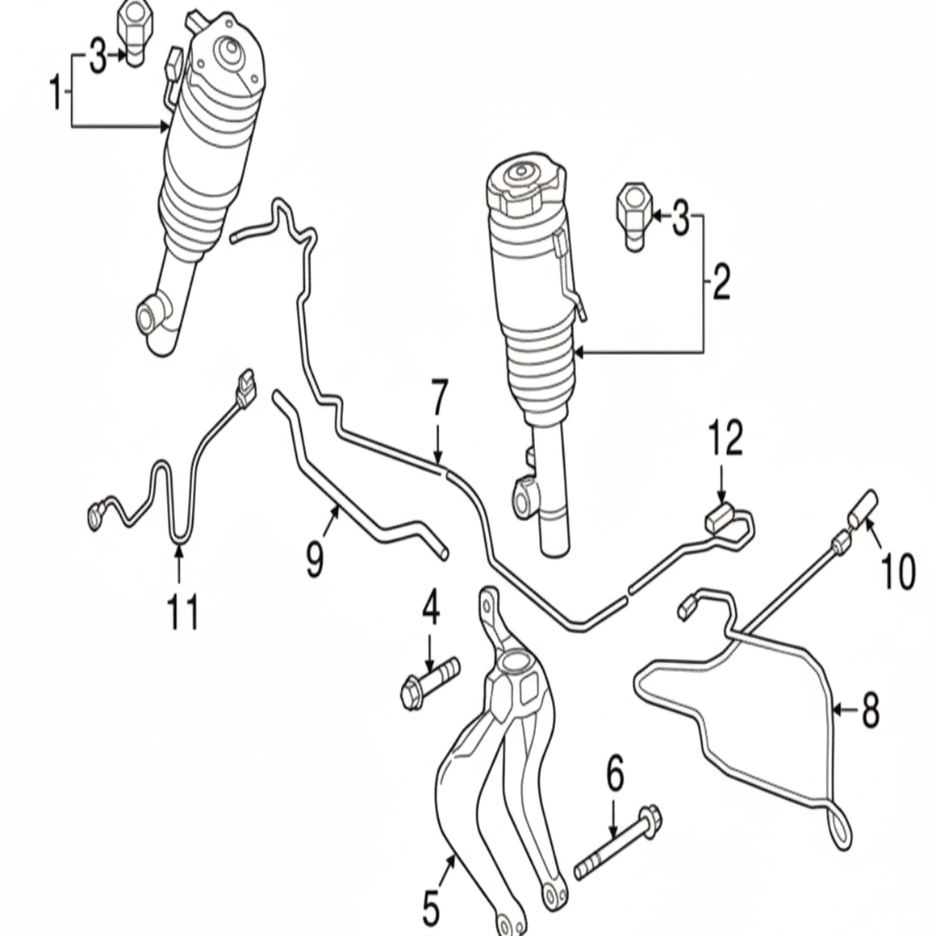 Front Left Air Suspension Shock Absorber Strut 31658903 Compatible With VOLVO XC90 II (256) N.M
